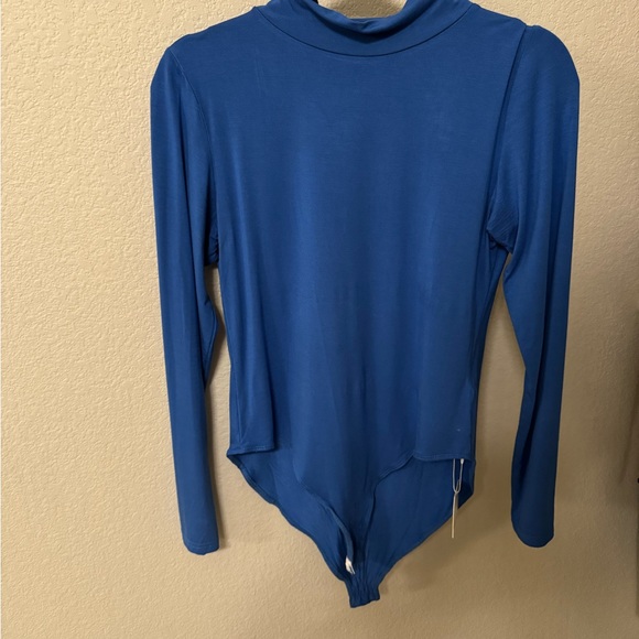 Mango Tops - Mango Blue Long Sleeve Bodysuit
